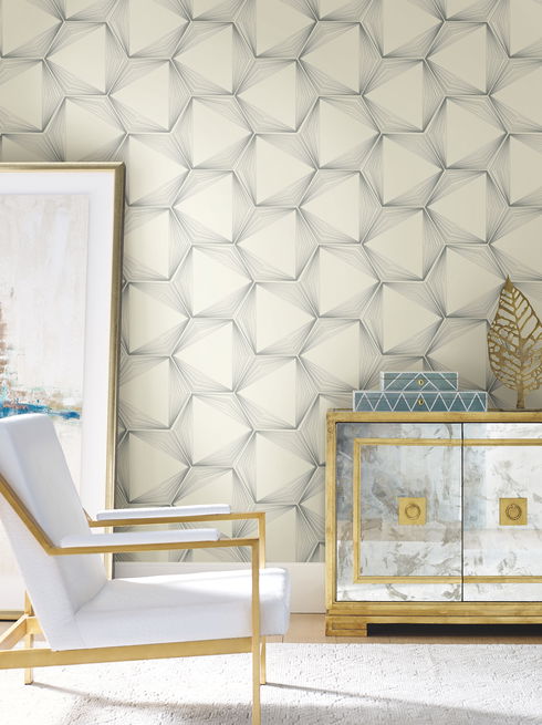 Silver Honeycomb Wallpaper