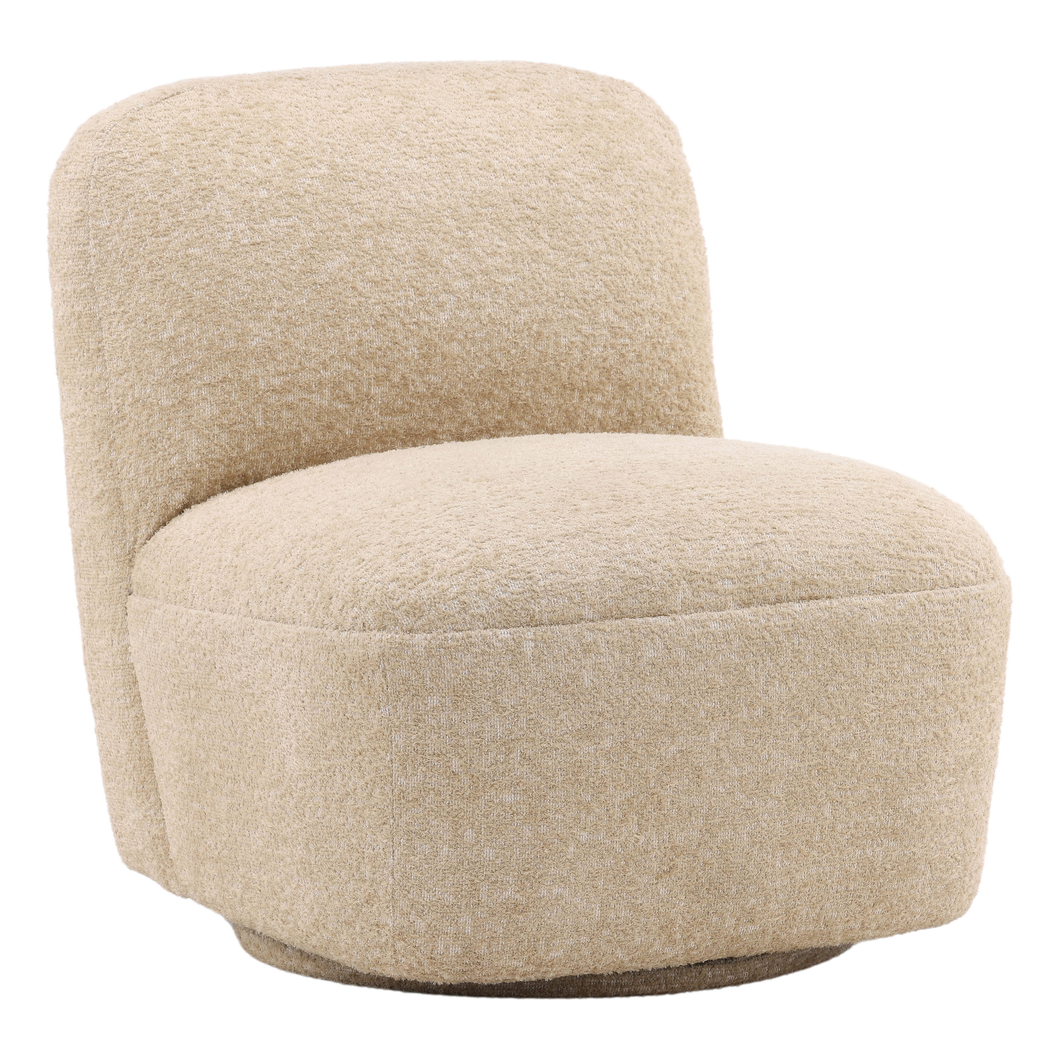 Darrel Swivel Chair Sand, Accent Chair by Dovetail, 26.4" width x 30" height x 30.5" depth View 1