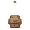 Water Hyacinth 4 Light Woven Pendant, Mini Light Pendant by Uttermost, 24.25" width x 23" height x 24.25" diameter x 24.25" depth thumbnail 4