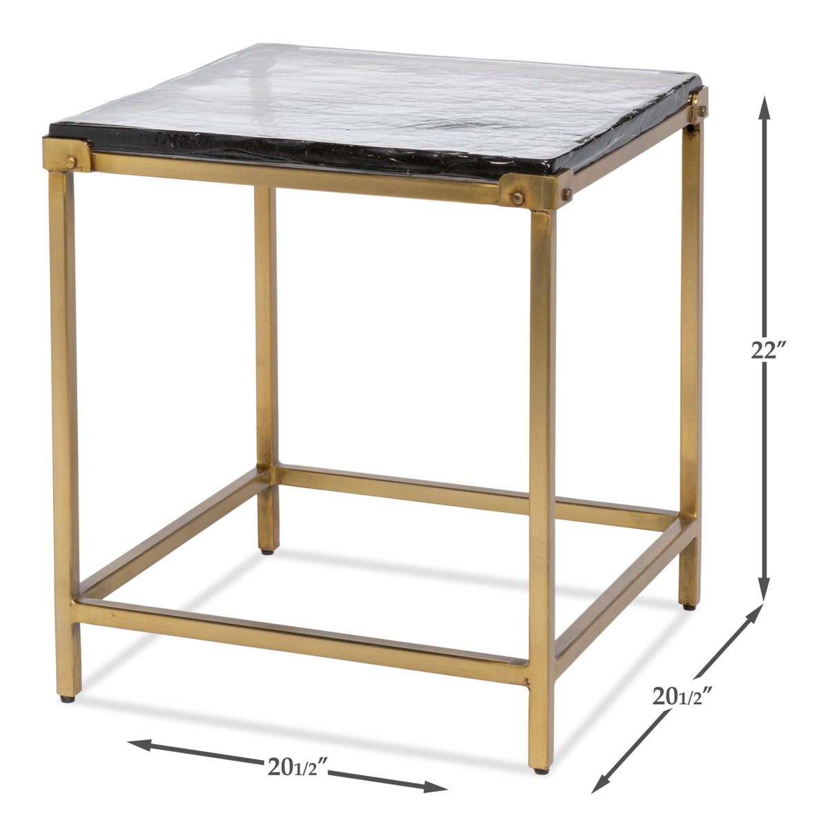 Christian Side Table, by Sarreid, 1" length x 1" width x 1'10" height View 14