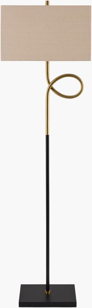 Manila Accent Floor Lamp, by Surya, 12" width x 61" height