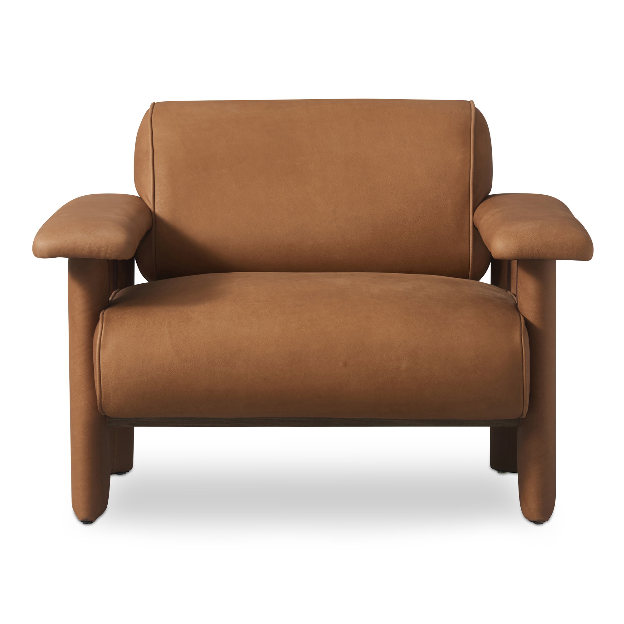 Marcello Lounge Chair Tan, Accent Chair by Moe's Home, 40.2" width x 29.9" height x 32.5" depth View 1