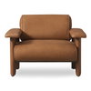 Marcello Lounge Chair Tan, Accent Chair by Moe's Home, 40.2" width x 29.9" height x 32.5" depth thumbnail 1