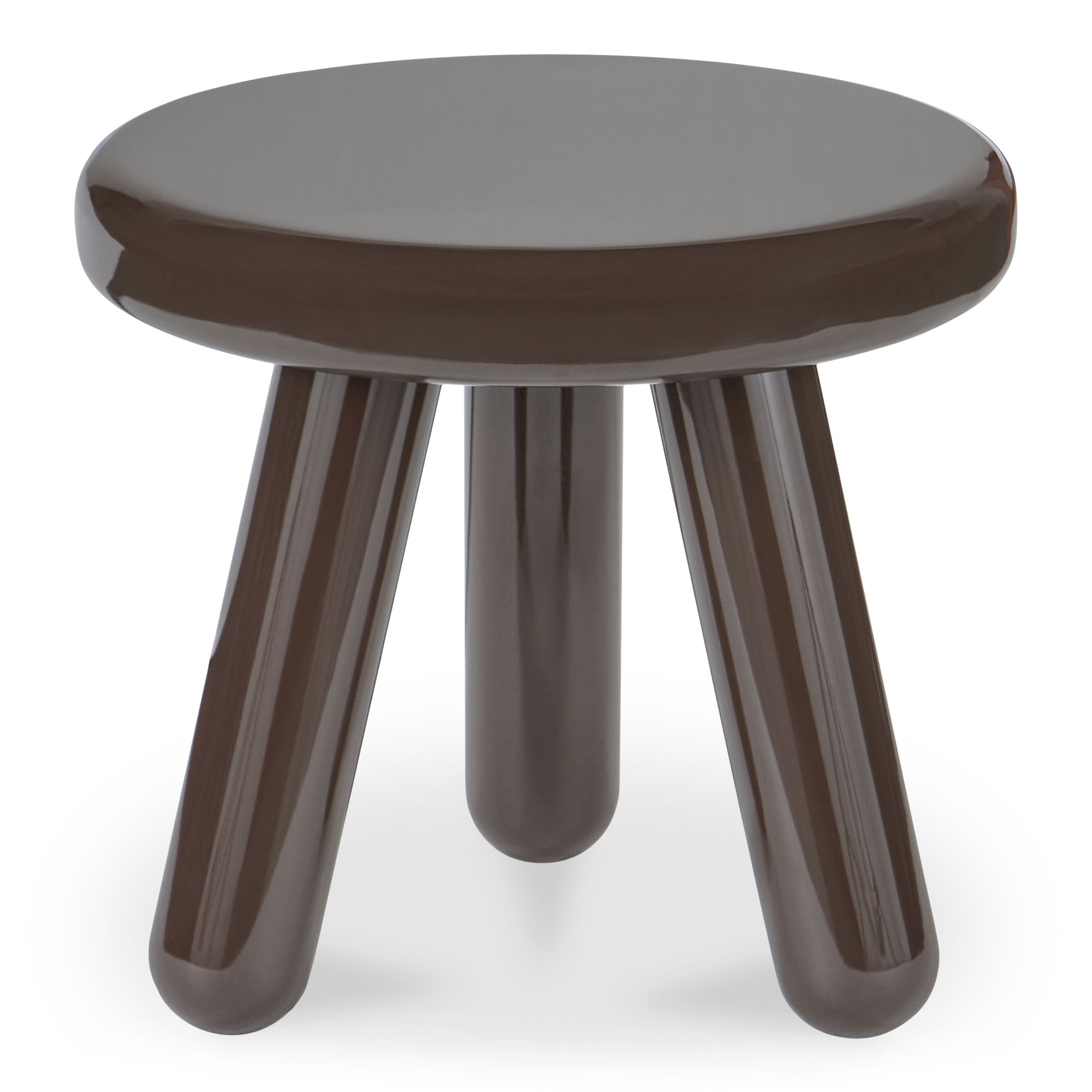Joy Accent Table Dark Brown Lacquer, Side & End Table by Moe's Home, 19" width x 18" height x 19" depth View 1