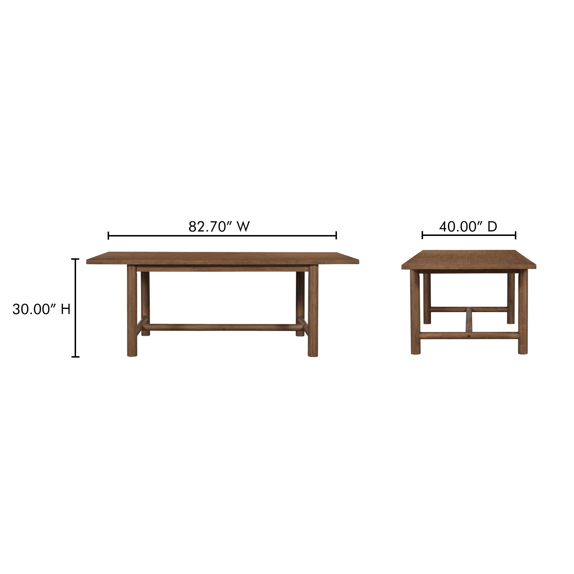Arden Dining Table Brown large image 