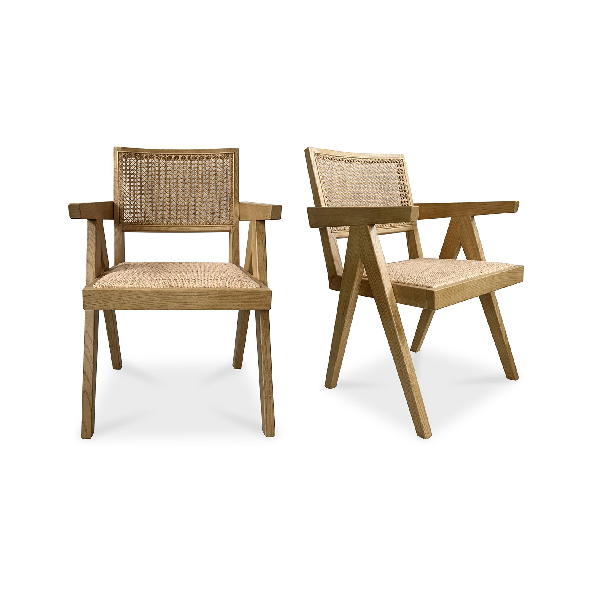 Takashi Chair Natural - Set Of Two, Dining Chair by Moe's Home, 20.1" width x 33" height x 20" depth View 2