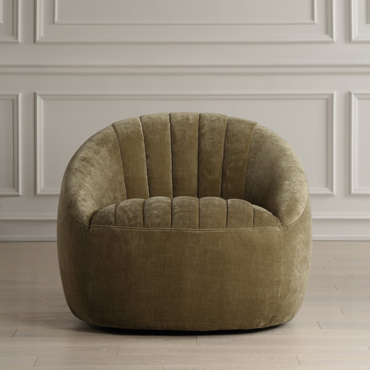 Narrows Moss Green Swivel Chair, Accent Chair by Uttermost, 37" width x 29" height x 35" depth View 2
