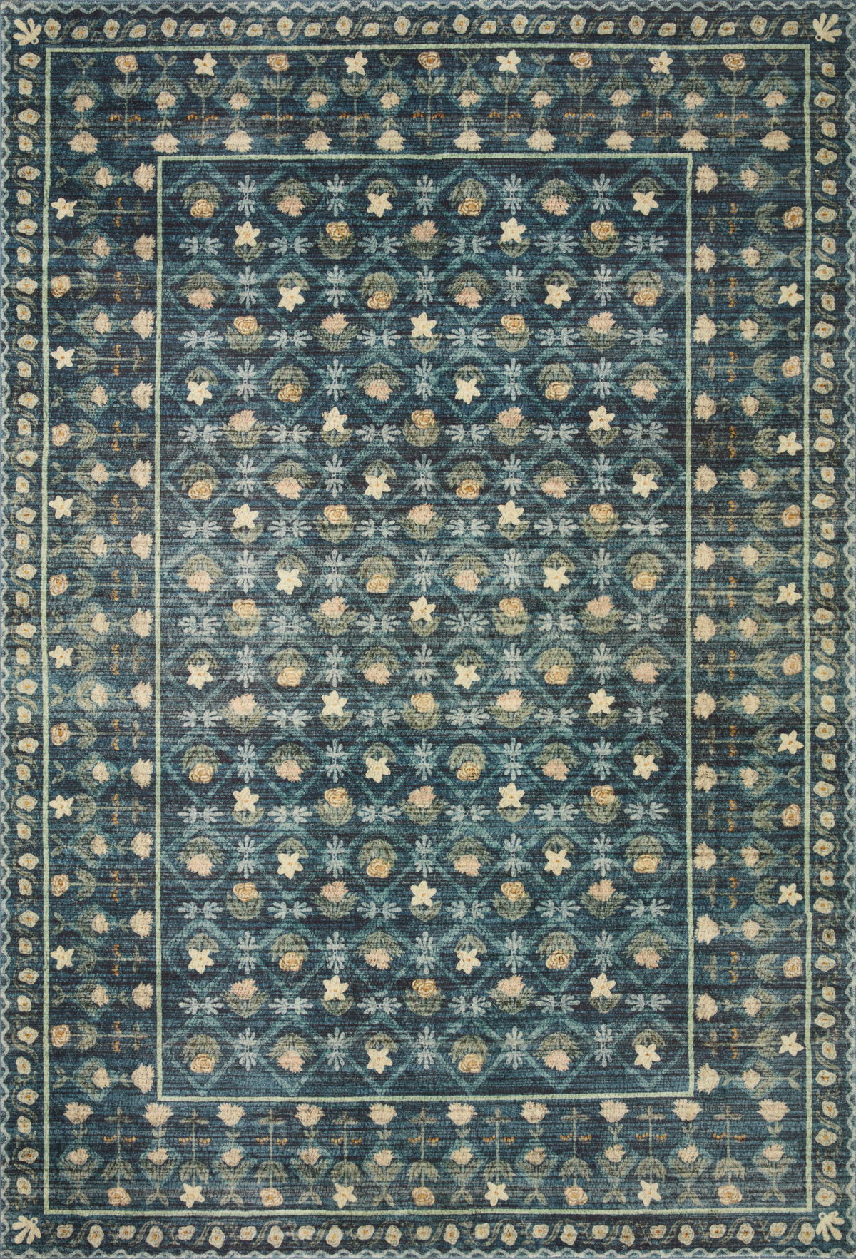 Rifle Paper Co. x Loloi Eden Rug, 5' length x 7'6" width View 1