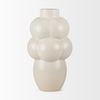 Ulvi Cream Glazed Bubble Ceramic Vase, by Mercana, 7.68" length x 7.48" width x 14.17" height thumbnail 5