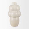 Ulvi Cream Glazed Bubble Ceramic Vase, by Mercana, 7.68" length x 7.48" width x 14.17" height thumbnail 7