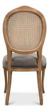 Oval Cane Back S/Chair  Drftwd Charcoal, by Sarreid, 2' length x 1'9" width x 3'5" height thumbnail 10