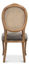Oval Cane Back S/Chair, Drftwd,Charcoal, Dining Chair by Sarreid, 21" length x 24" width x 41" height thumbnail 10