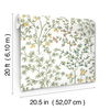 Lemon Grove White Peel & Stick Wallpaper, by York Wall, 20' length x 1'8.5" width x 0.02" depth thumbnail 9