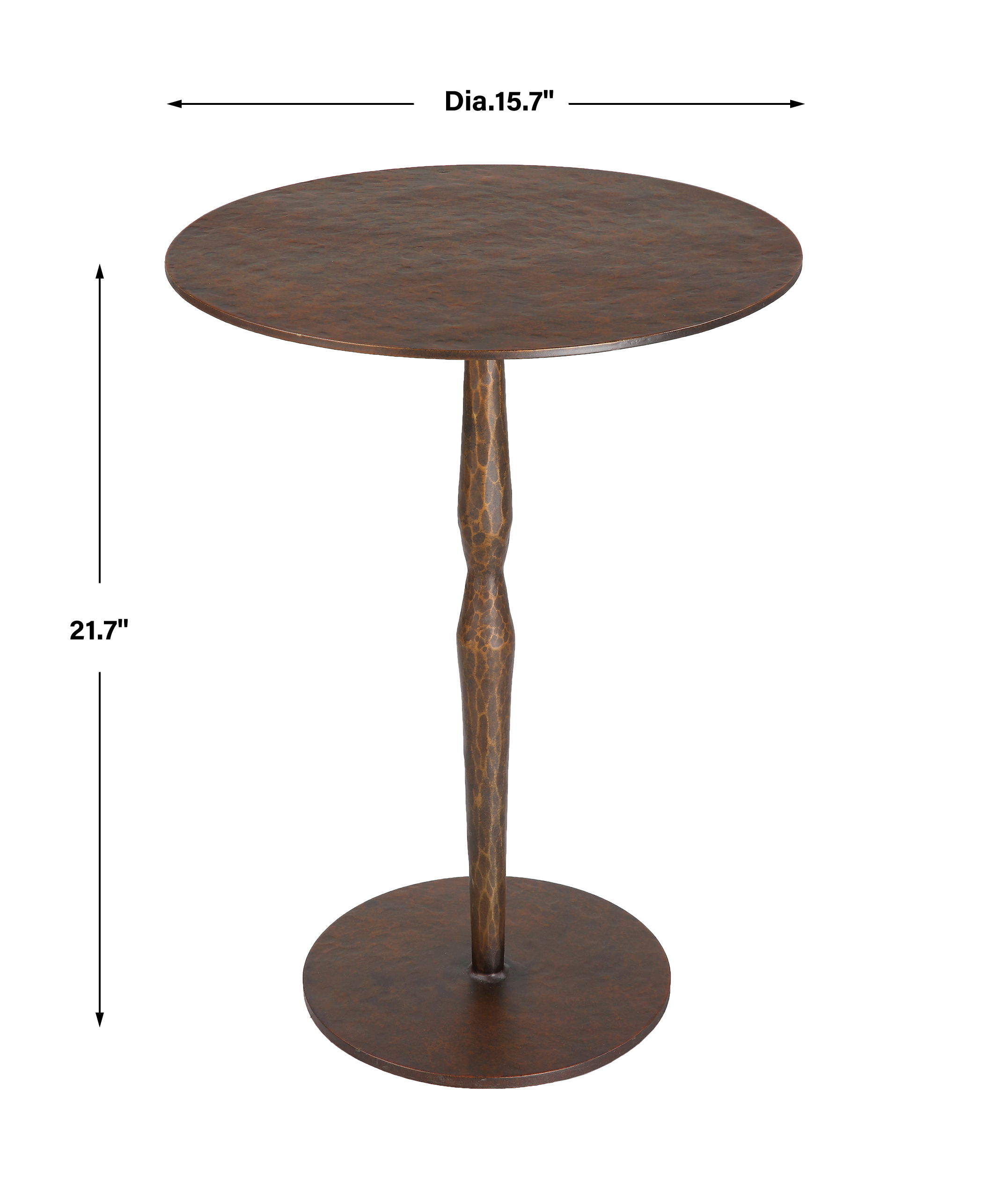 Industria Copper Bronze Accent Table large image 