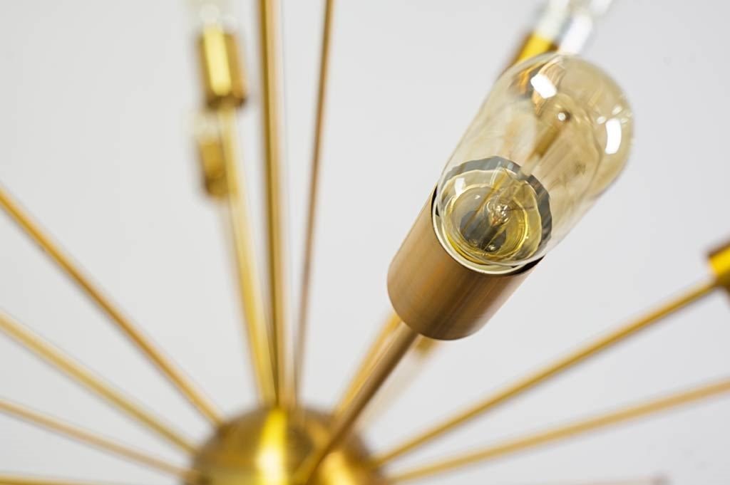 Edisonna II (38'D) Gold Sputnik Twenty Bulb Chandelier, by Mercana, 38" length x 38" width x 38" height View 4