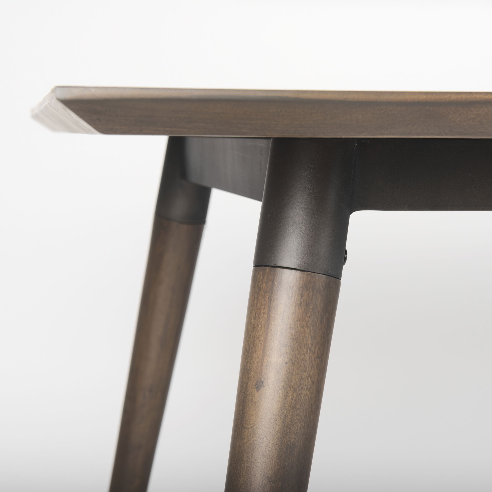 Nicholas II 72x39 Brown Solid Wood Top Metal/Wood Leg Dining Table large image 
