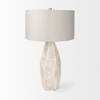 Piven White with Antiqued Wash Textured Ceramic Table Lamp, by Mercana, 18" length x 18" width x 29.5" height thumbnail 5