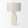 Piven White with Antiqued Wash Textured Ceramic Table Lamp, by Mercana, 18" length x 18" width x 29.5" height thumbnail 5