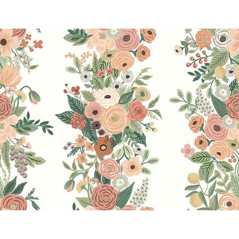 Garden Party Trellis White & Light Pink Wallpaper