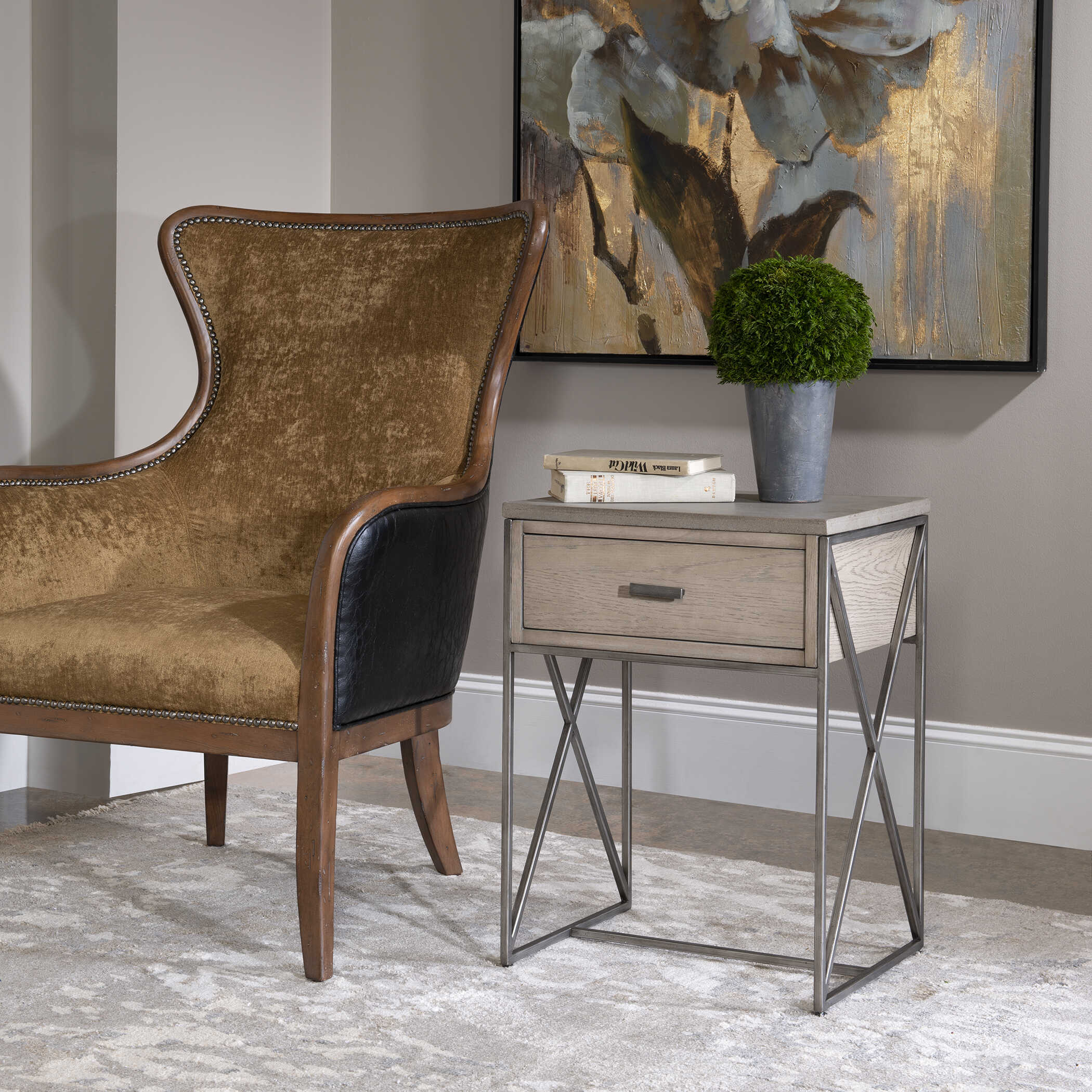 Cartwright Gray Side Table large image 