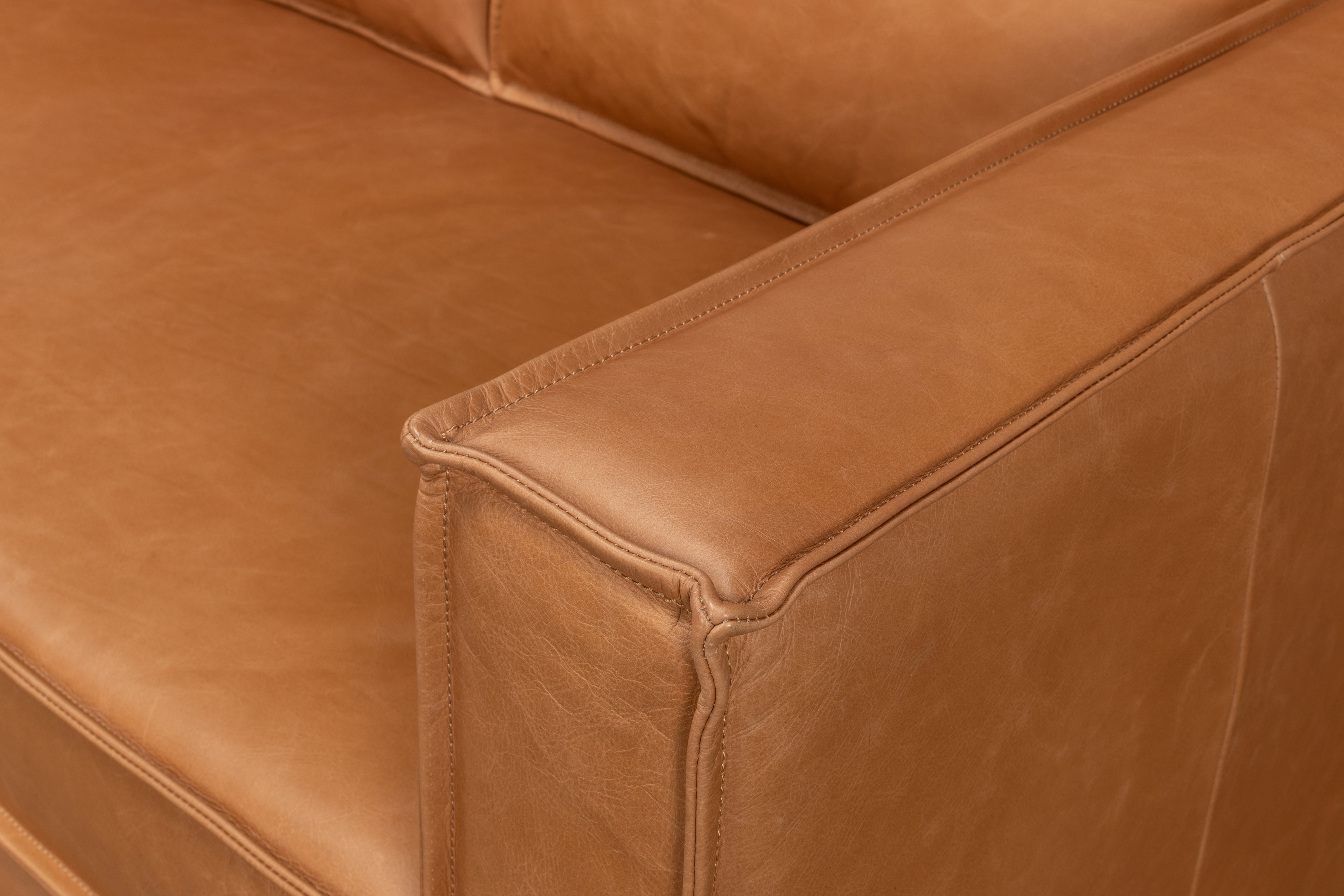 Esprit Leather Sofa, Sofas & Sectional by Sarreid, 74" length x 33" width x 32" height View 22
