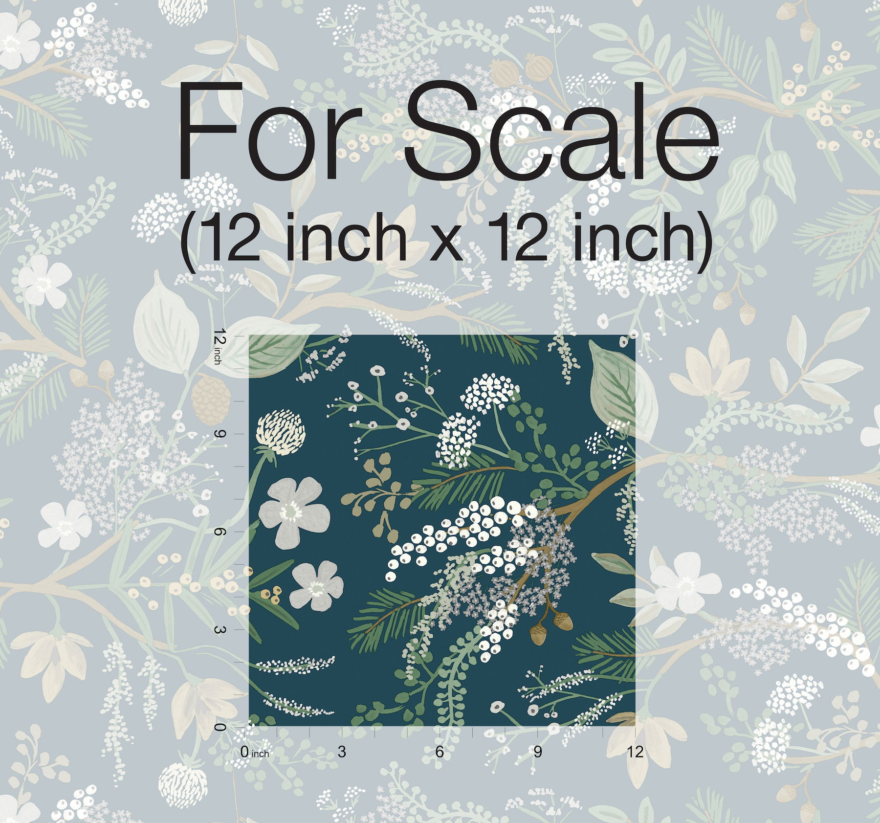 Juniper Forest Green Peel & Stick Wallpaper large image 