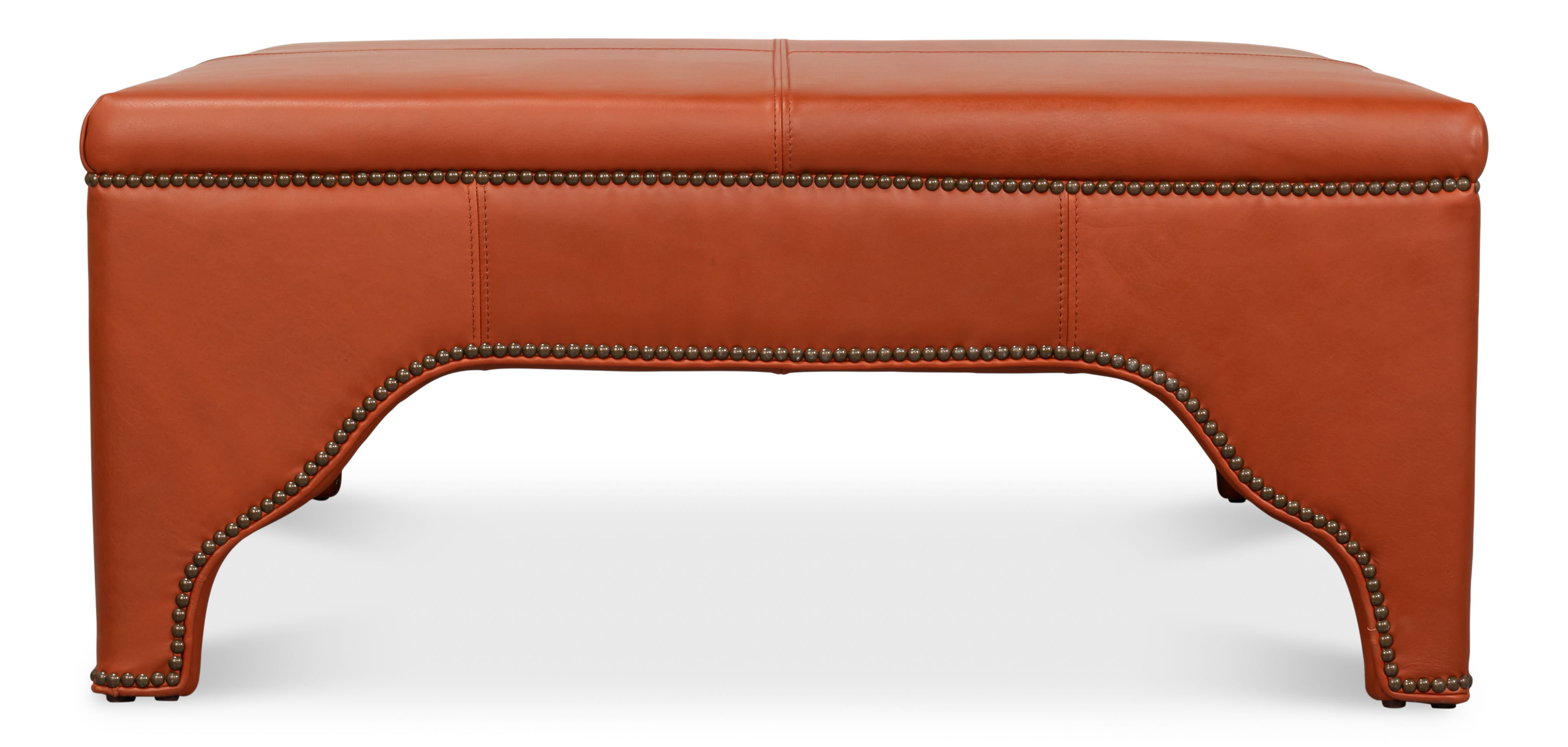 Streetman Cocktail Ottoman, Hermes Brown, Seating by Sarreid, 48" length x 48" width x 18" height View 16