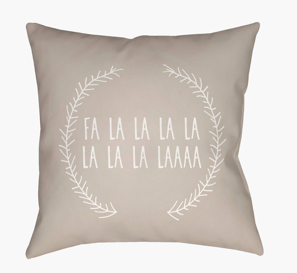 Falalalala Accent Pillow, Decorative Pillow by Surya, 20" length x 20" width