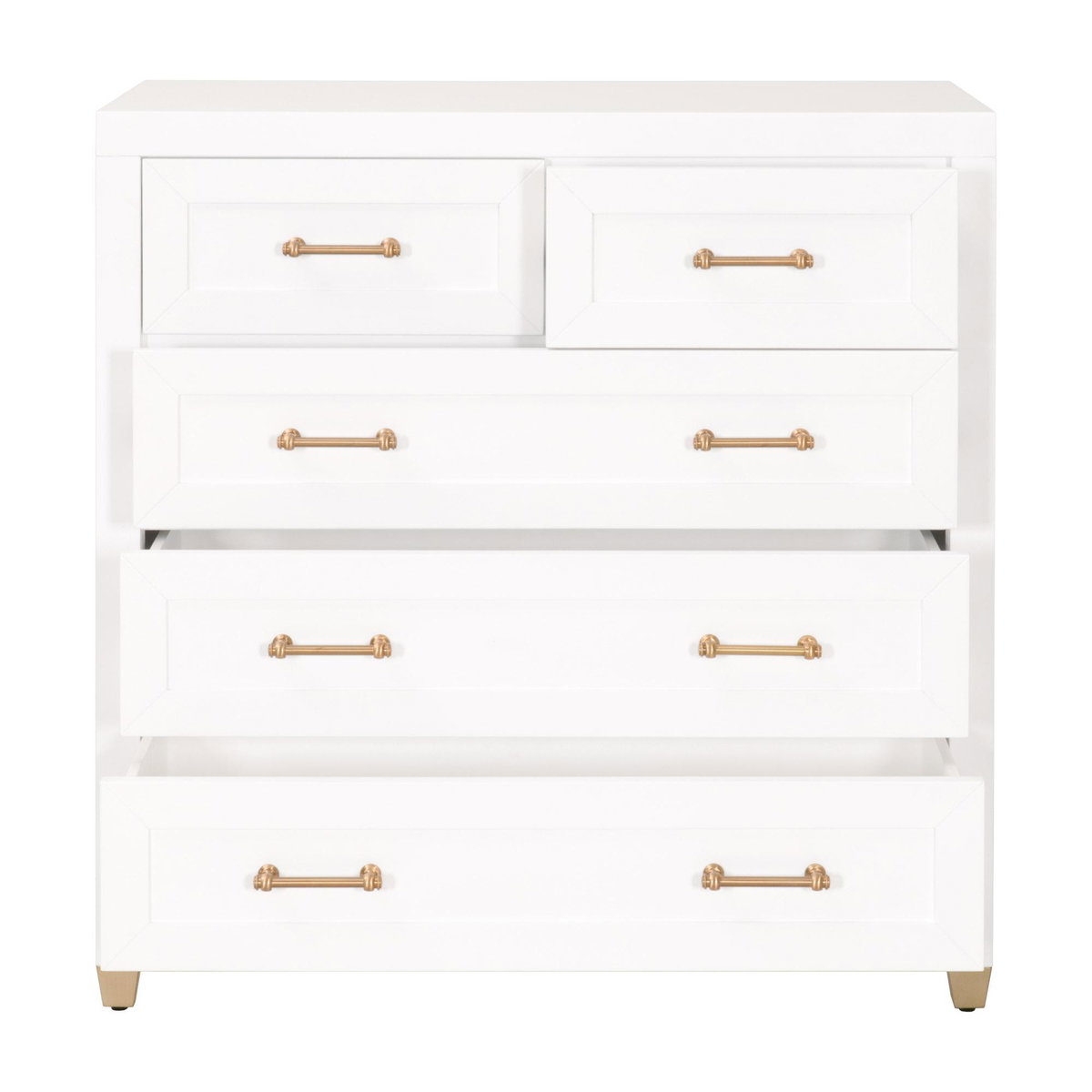 Stella 5-Drawer High Chest, Dresser by Essentials for Living, 39.5" width x 40.25" height x 21.5" depth View 2
