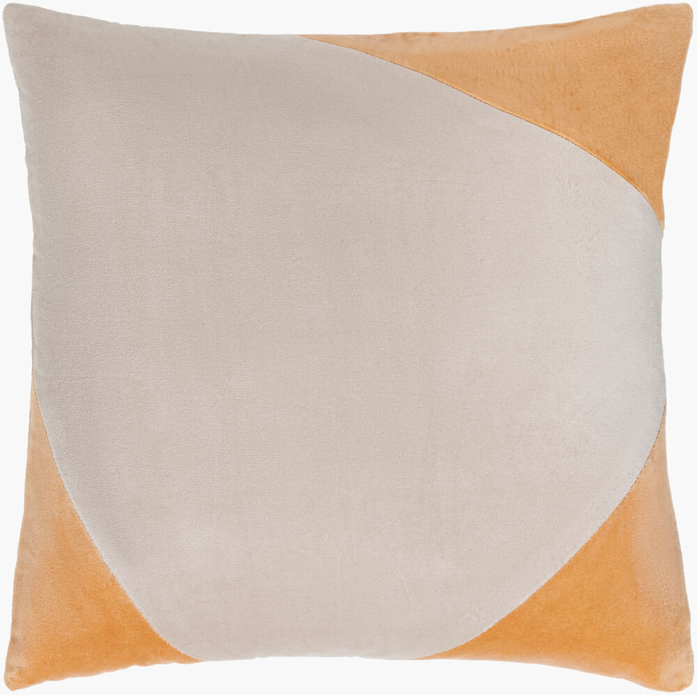 Cotton Velvet Accent Pillow, Decorative Pillow by Surya, 22" length x 22" width