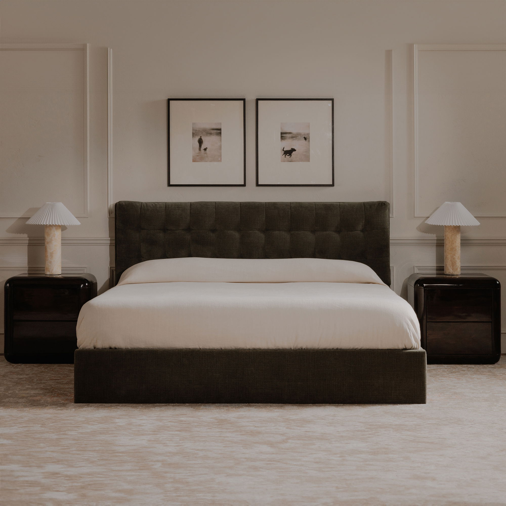 Sebastion King Storage Bed Green large image 