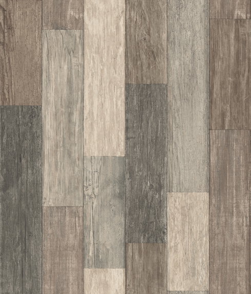 Dark Weathered Plank Brown Peel & Stick Wallpaper