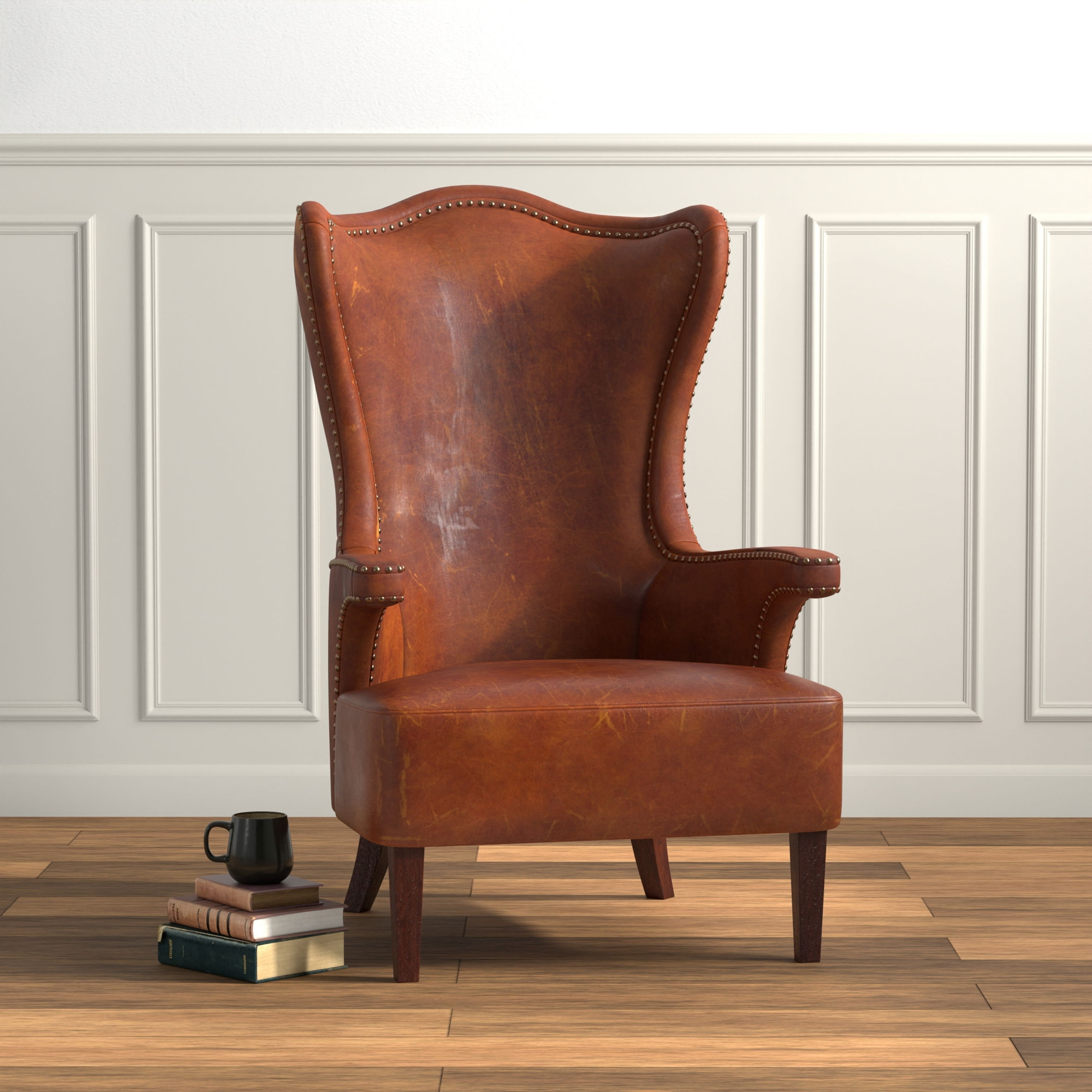 *Drake Distilled Leather Chair large image 