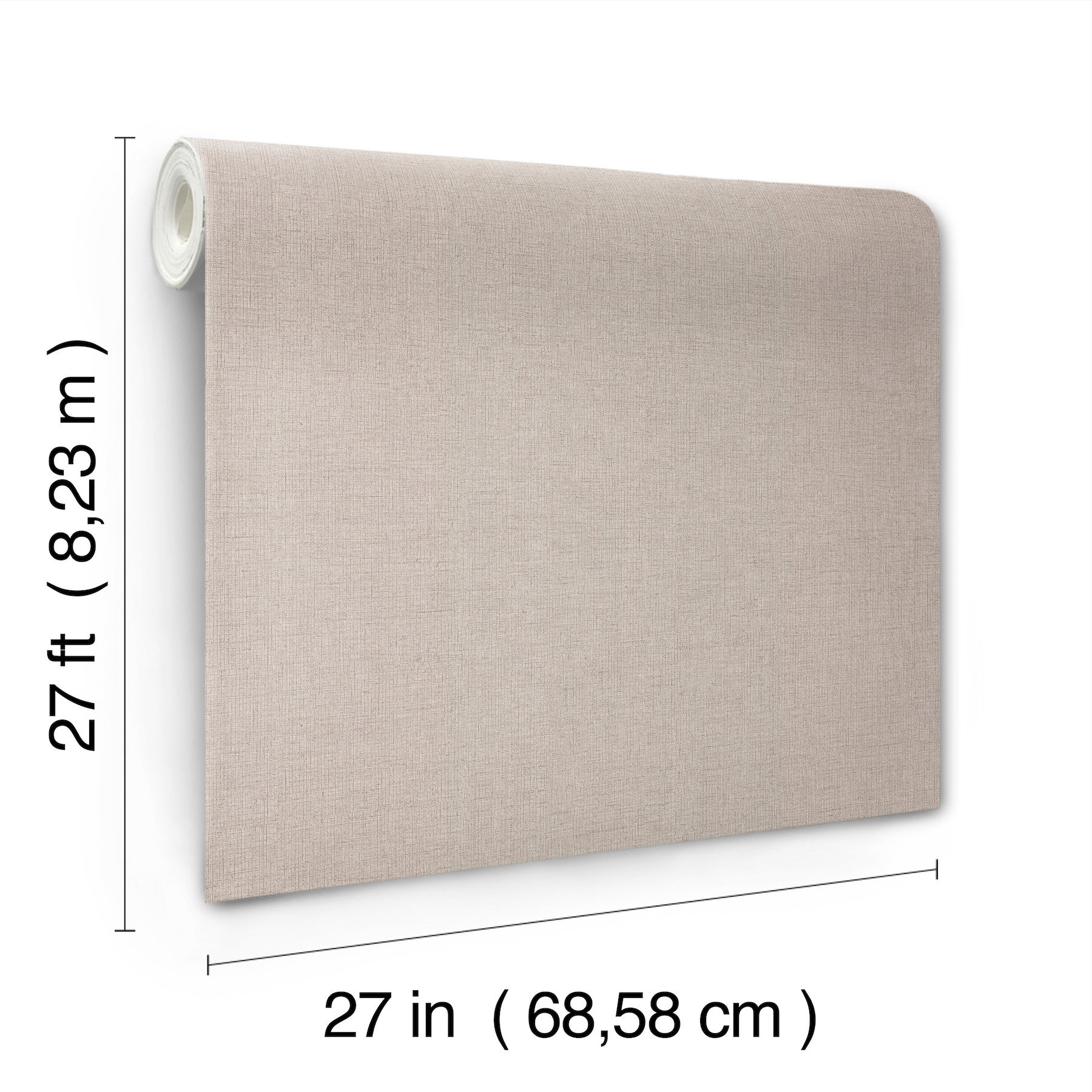 Hardy Linen Studio Clay Wallpaper, by York Wall, 27' length x 2'3" width x 0.02" depth View 6