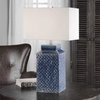 Pero Sapphire Blue Lamp, Table Lamp by Uttermost, 15" width x 26.75" height x 11" depth thumbnail 4