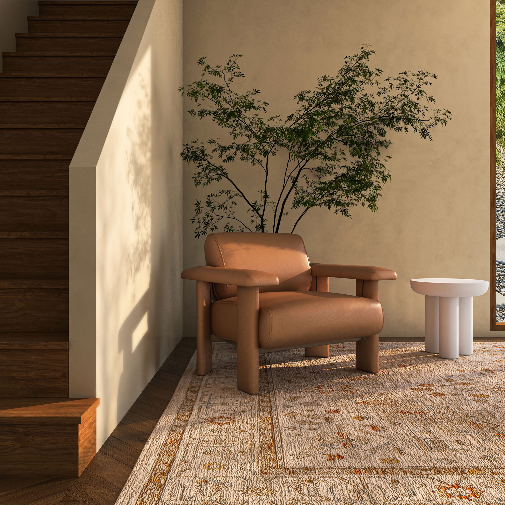 Marcello Lounge Chair Tan large image 