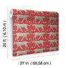 Big Cat Walk Red  Peel & Stick Wallpaper thumbnail 7