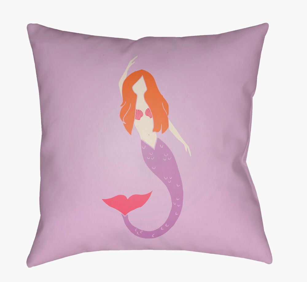 Mermaid Accent Pillow, Decorative Pillow by Surya, 18" length x 18" width