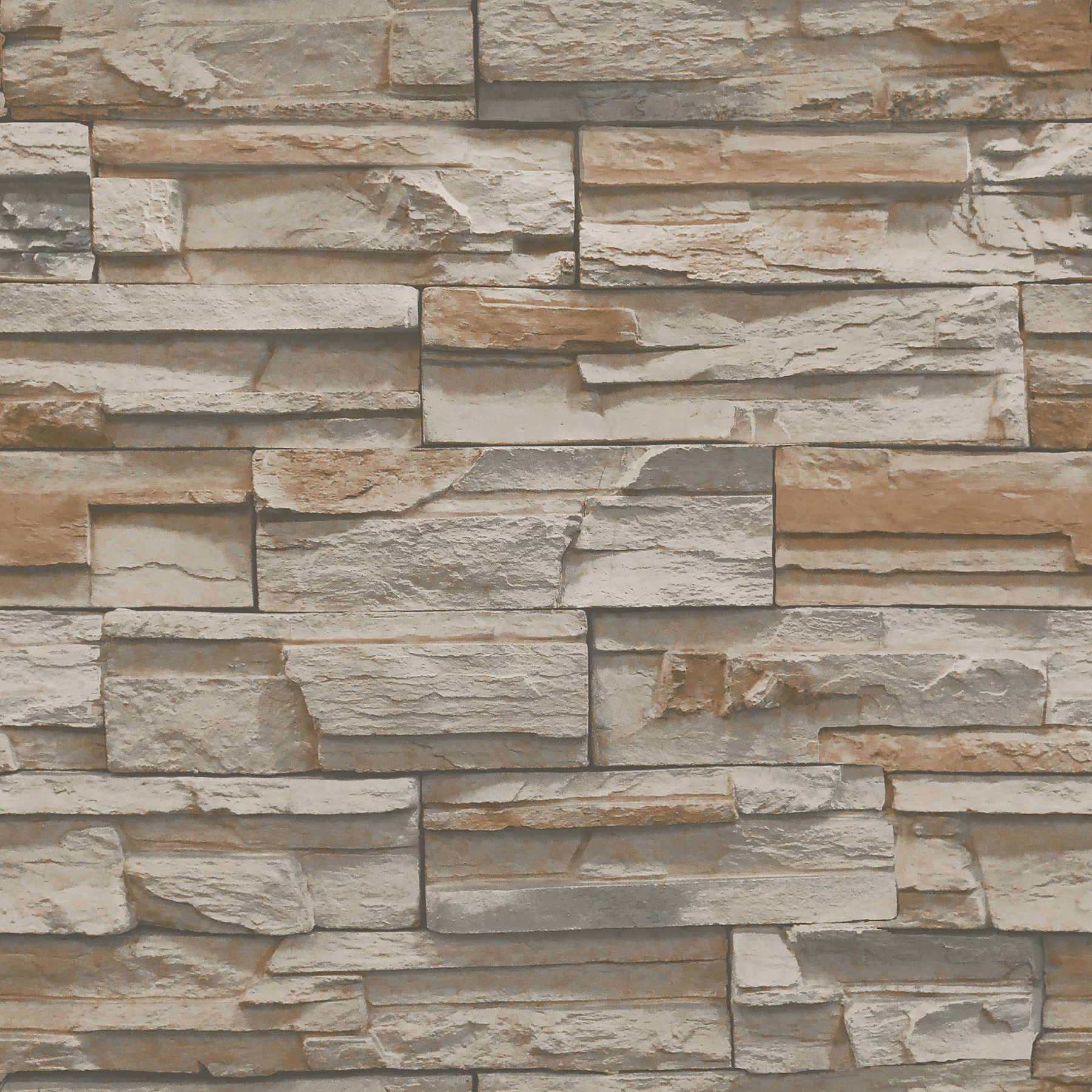Flat Stone Brown & Grey Wallpaper large image 
