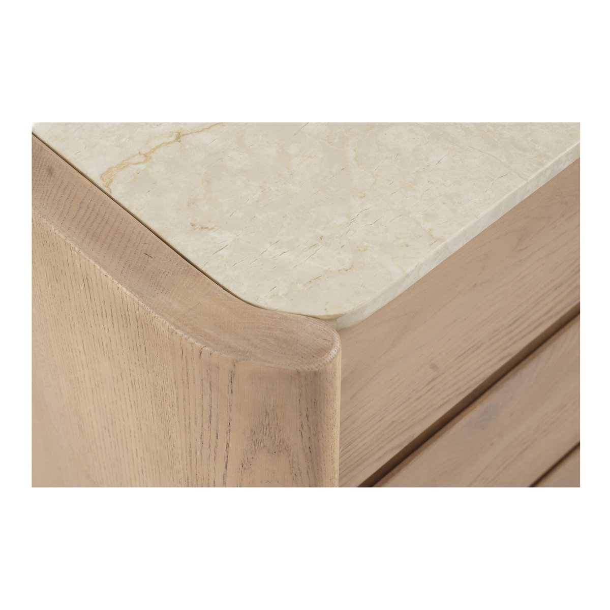 Lane 6 Drawer Dresser Natural, by Moe's Home, 72" width x 30" height x 20" depth View 7