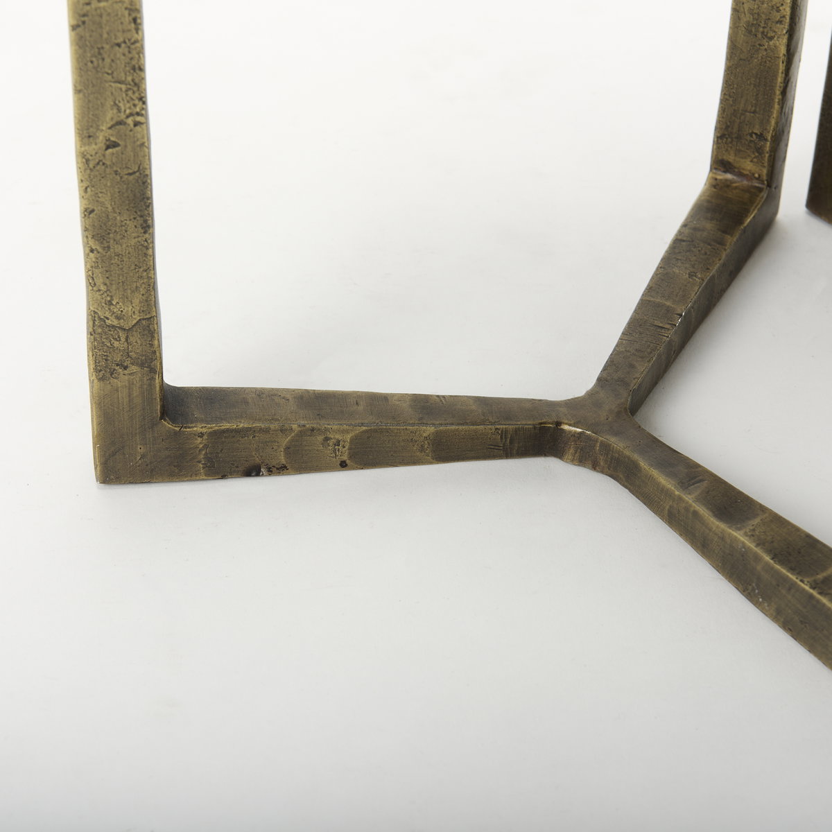 Atticus Black Wood and Antiqued Gold Metal Nesting Accent Tables (Set of 2), Side & End Table by Mercana, 13.25" length x 13.25" width x 24" height View 8