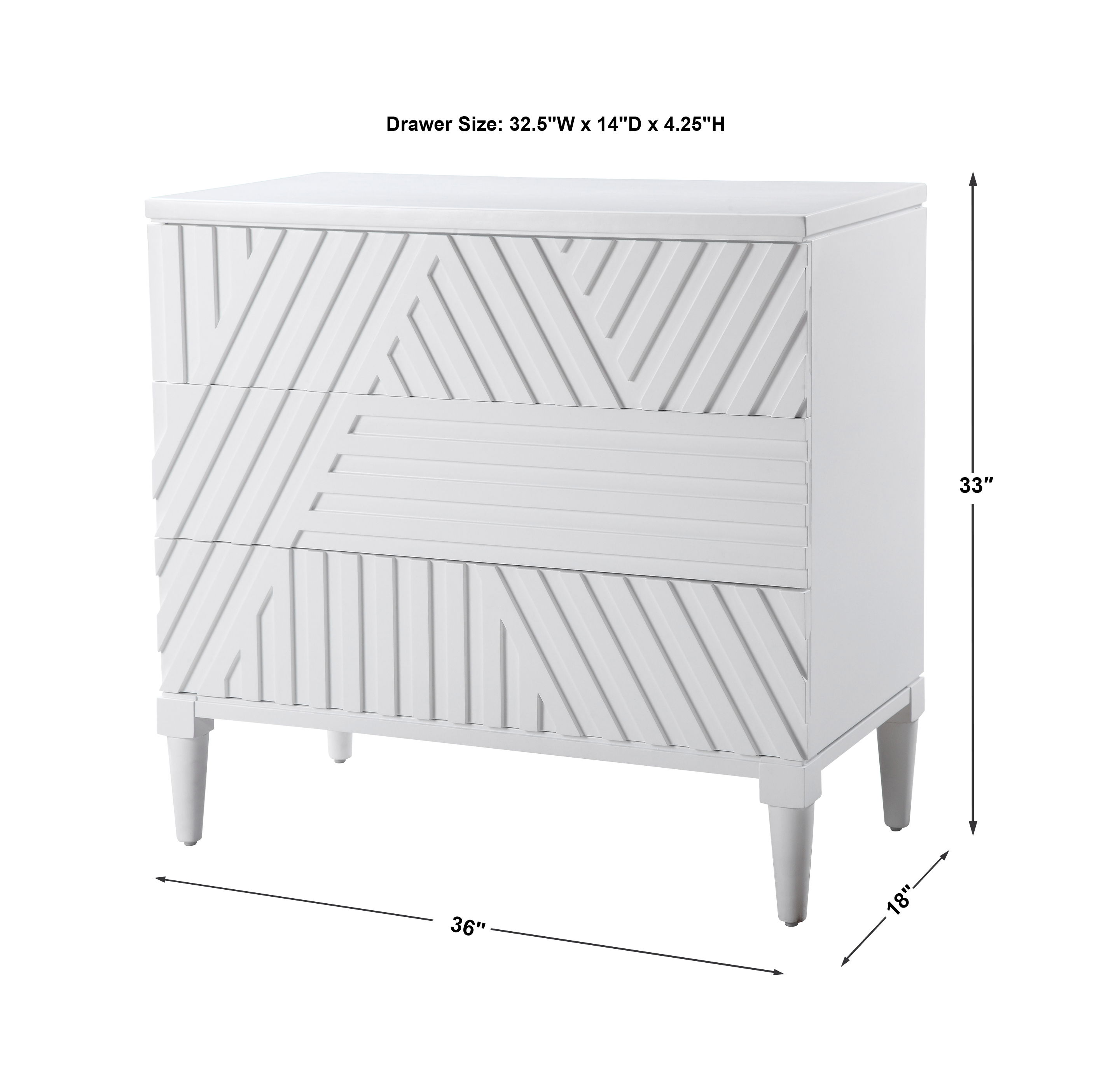 Colby White Drawer Chest large image 