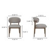 Ellie Dining Chair Light Brown, by Moe's Home, 19.5" width x 32" height x 20.5" depth thumbnail 7