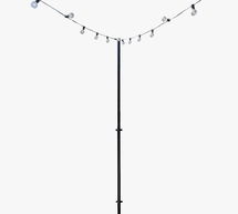 Online Designer Patio Bistro Wall Mounted String Lights Stand, 9.5'H