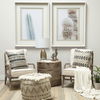 Harman II Off-White Fabric Seat with Wood Frame Accent Chair thumbnail 1