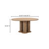 Treccia Round Dining Table Oak, by Moe's Home, 60" width x 30" height x 60" depth thumbnail 9