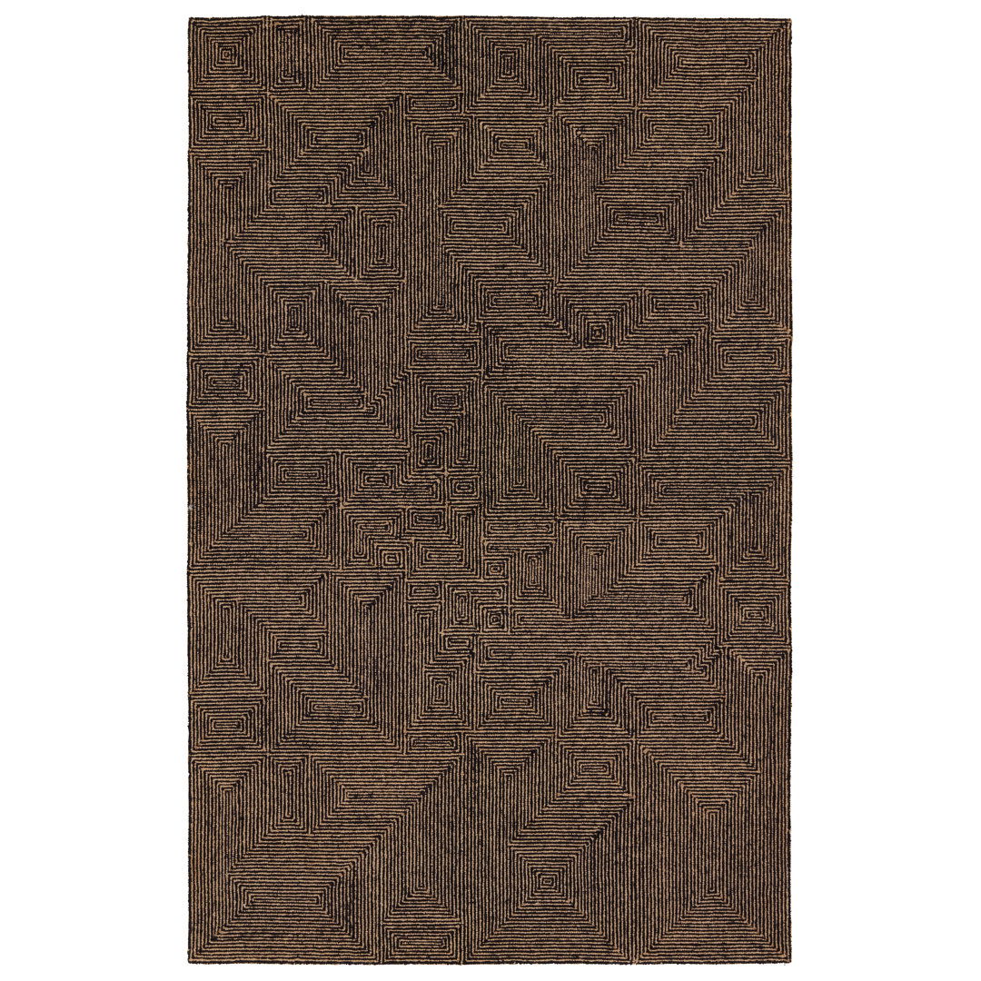 Quarion Handmade Geometric Tan/Black large image 