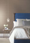 Sisal Grasscloth Brown Wallpaper, by York Wall, 24' length x 3' width x 0.02" depth thumbnail 3