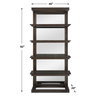 Kai Dark Walnut Etagere, Shelving & Bookcase by Uttermost, 40" width x 82" height x 20" depth thumbnail 3