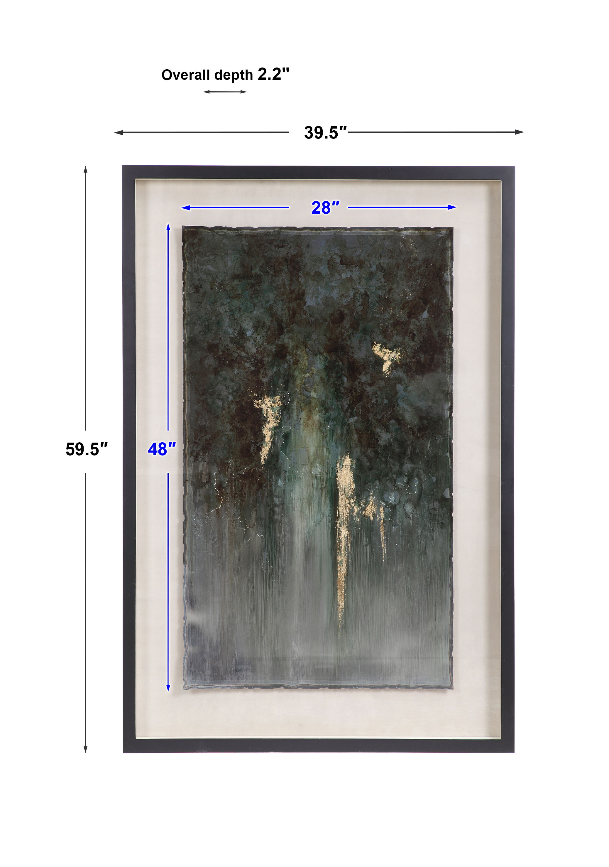 Rustic Patina Grande Abstract Art, Painting by Uttermost, 39.5" width x 59.5" height x 2.2" depth View 3